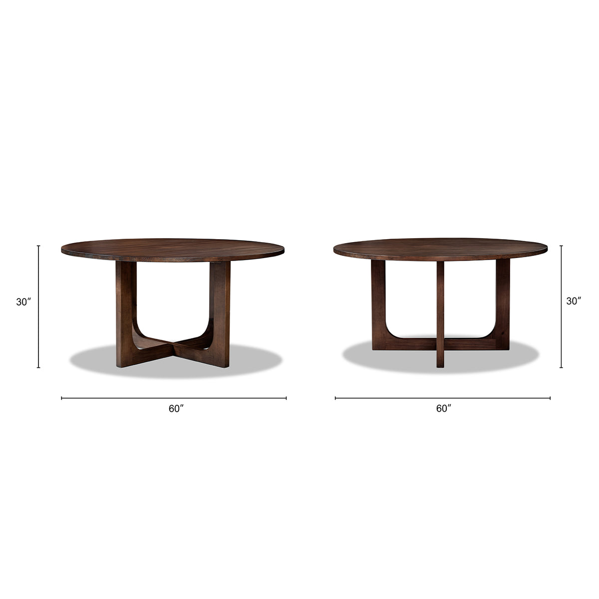 Pino 60" Modern Round Dining Table