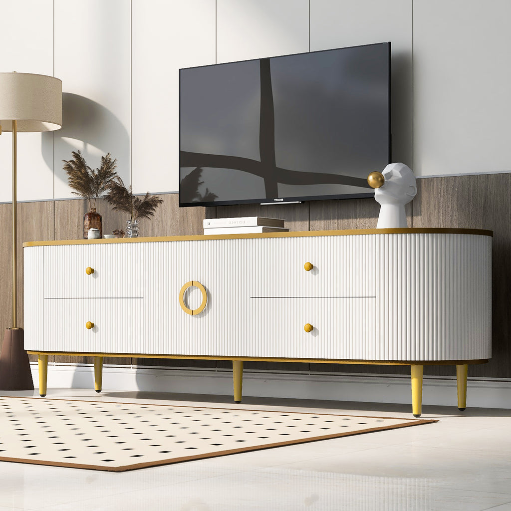 Vibe Haus Modern TV Stand for TVs Up to 80 Inches