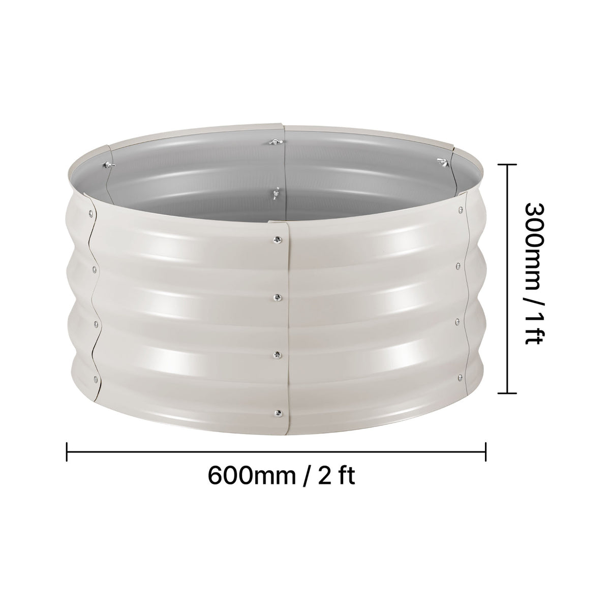 3 Pcs Galvanized Raised Garden Beds