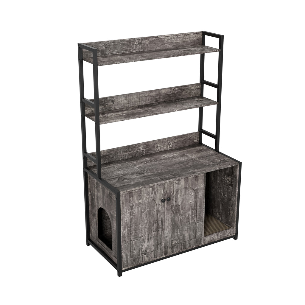 Large Cat Litter Box Enclosure With Shelf Storage