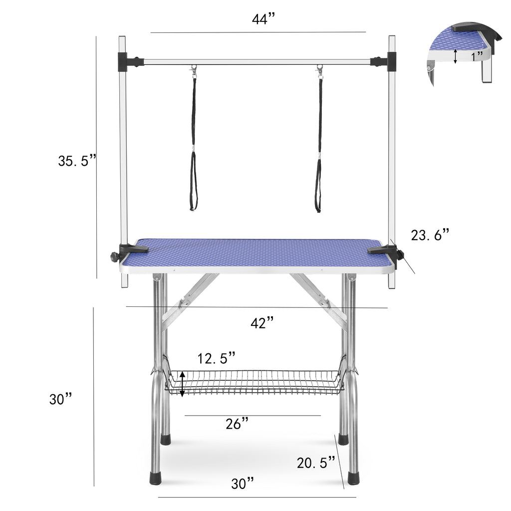 Large Grooming Table for Pet Dog and Cat with Adjustable Arm and Clamps