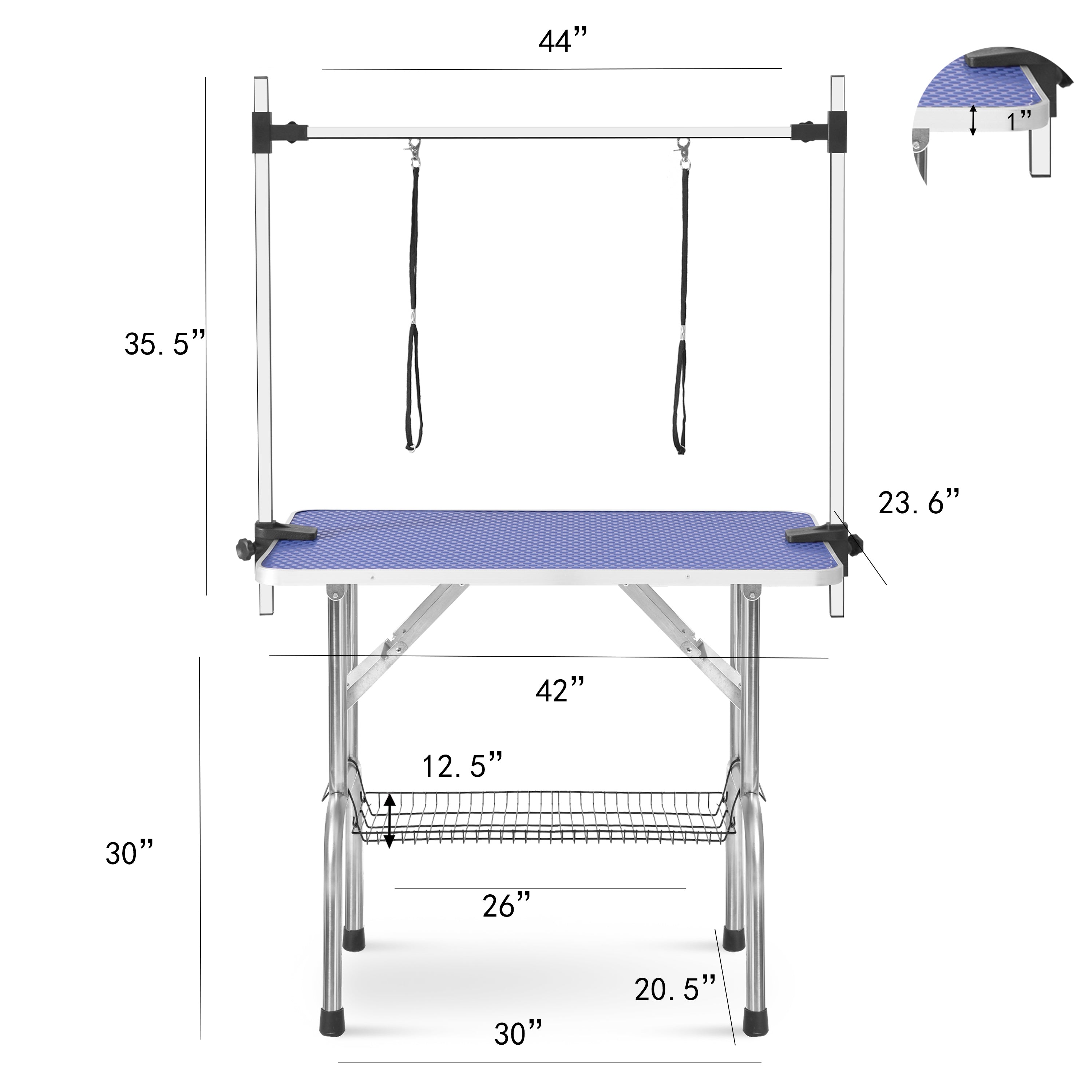 Large Grooming Table for Pet Dog and Cat with Adjustable Arm and Clamps
