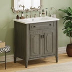30 Inches Vintage Bathroom Vanity with Sink