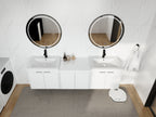 Stylish 72" Bathroom Vanity With Resin Sink
