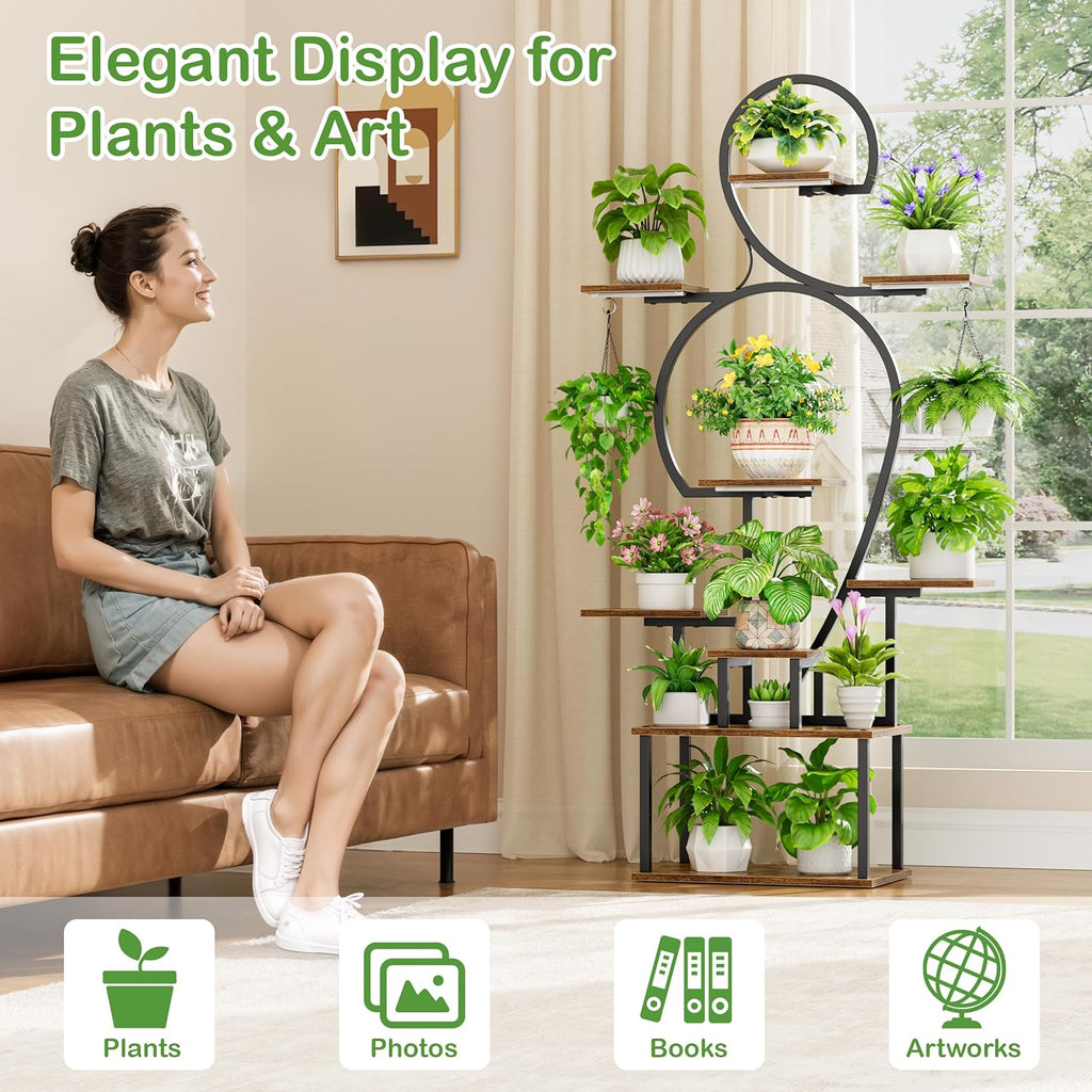 Indoor Plant Stand with Grow Light