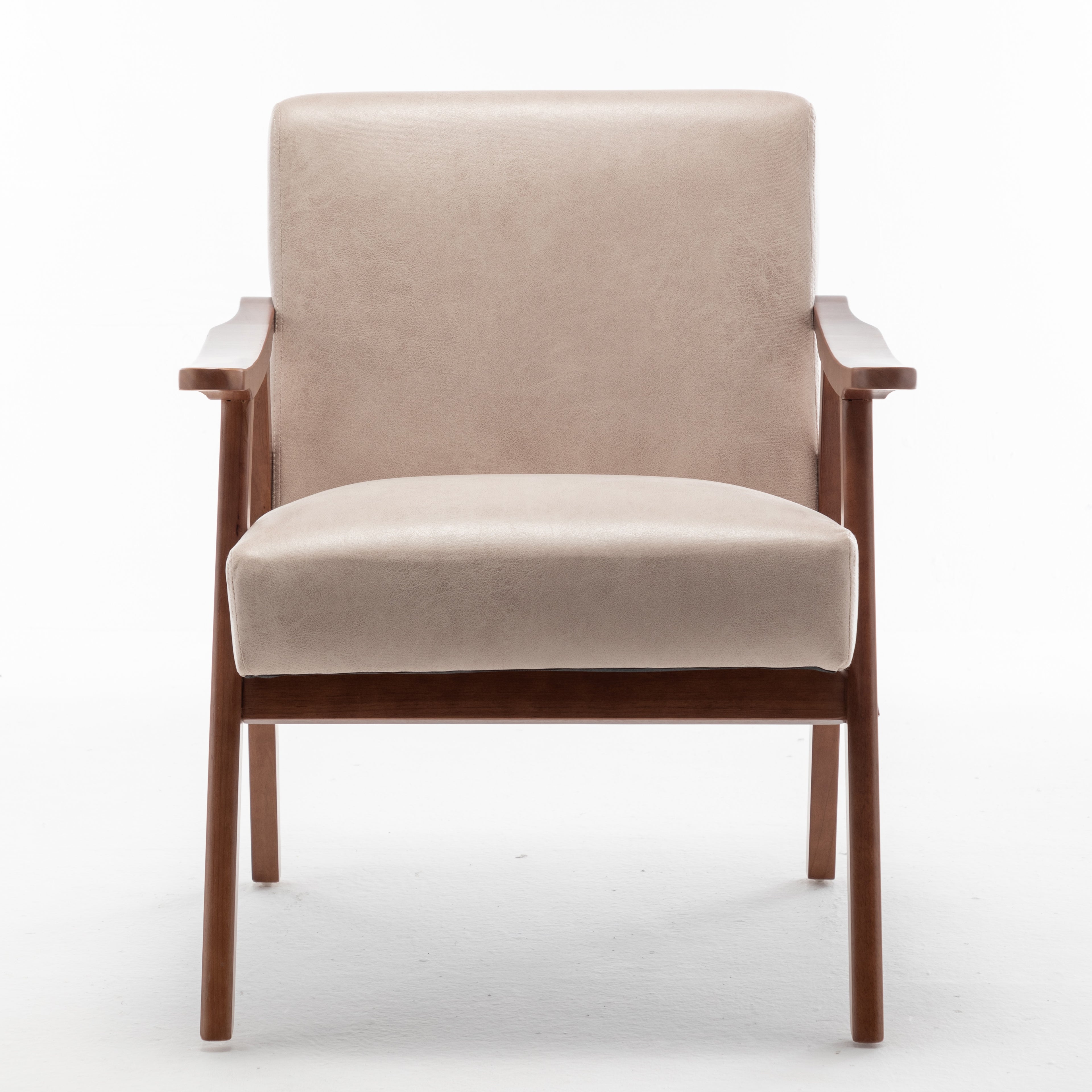 Mid-Century Modern Accent Chair with Microfiber Upholstery
