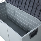 75 Gallon Resin Deck Box with Wheels for Outdoor Storage