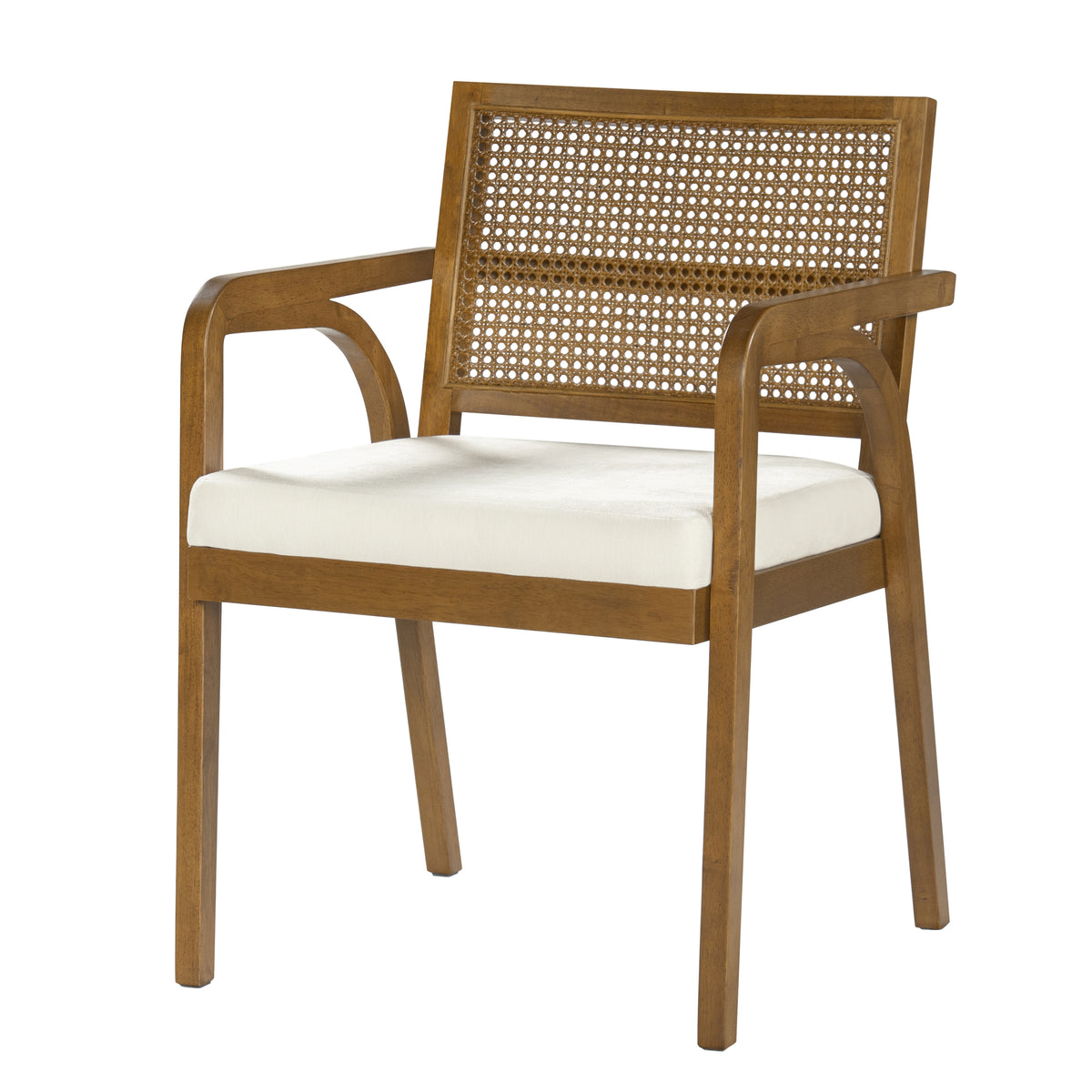 Mid-Century Modern Dining Chairs Set of 2, Upholstered Wood Frame Dining Chairs with