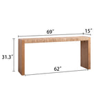 Natural Seagrass Console Table