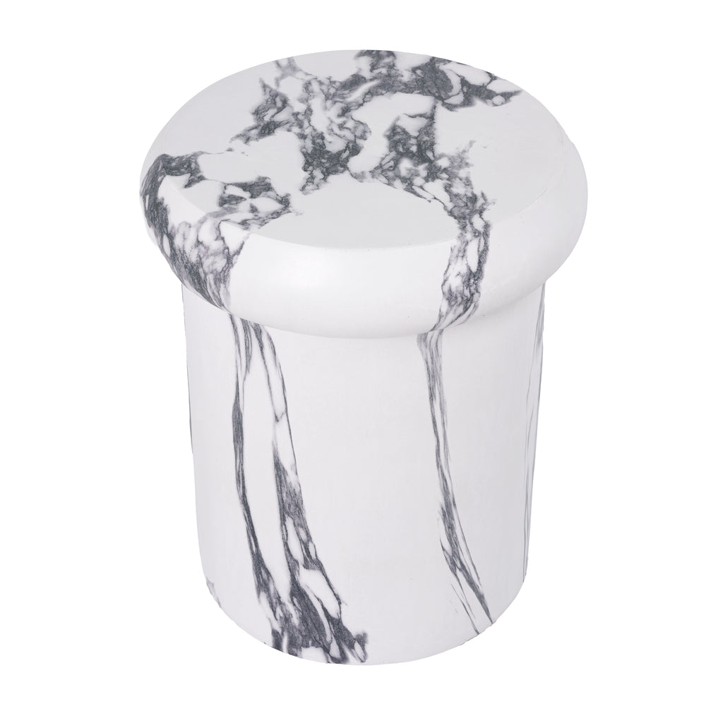 18.11"H Sculptural MGO Side Table