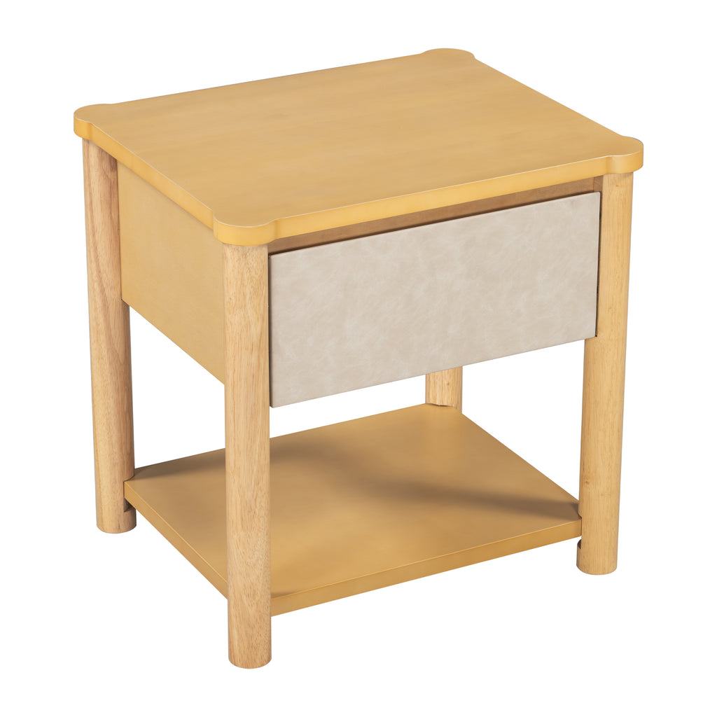 Wood Nightstand Set - Modern Nightstands with Drawer