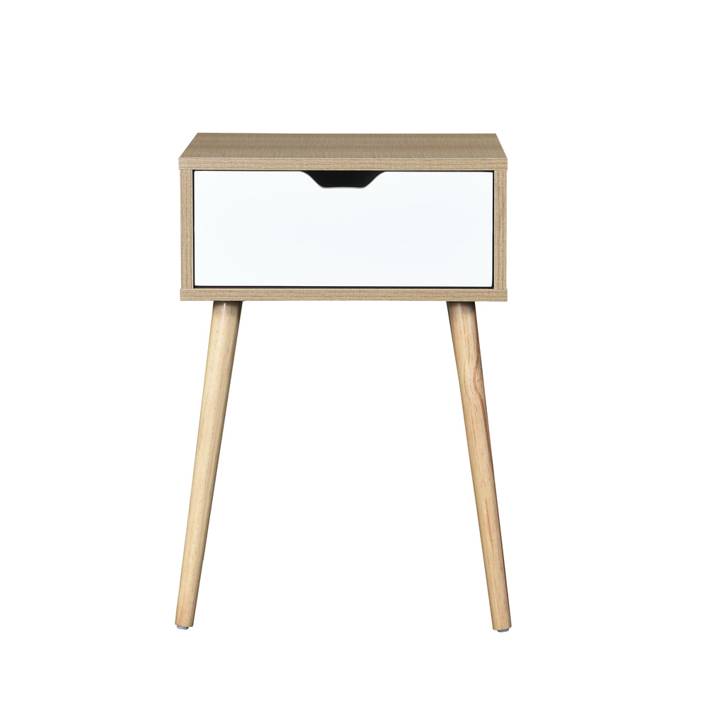 Mid-Century Modern Side Table with Drawer