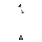65" Contemporary Metal Floor Lamp in Plated Nickel