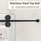 Frameless Single Sliding Shower Door – 5/16" Clear Tempered Glass