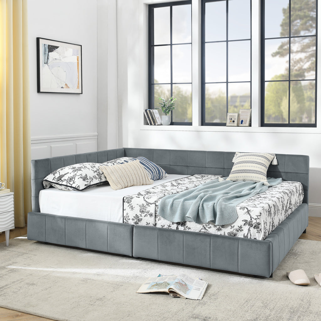 Queen Size Storage Upholstered Tufted Bed Frame