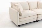 Modern 2-Seat Sectional Sofa with Waist Pillows