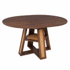 Extendable Round Dining Table for 4-6