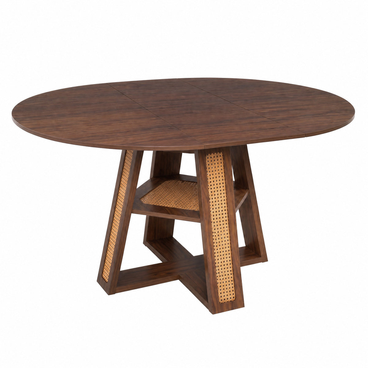 Extendable Round Dining Table for 4-6