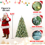 8FT Christmas Tree with 550 Warm Lights