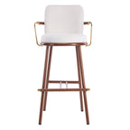 Chaya Indoor Upholstered Bar Stool with Metal Frame