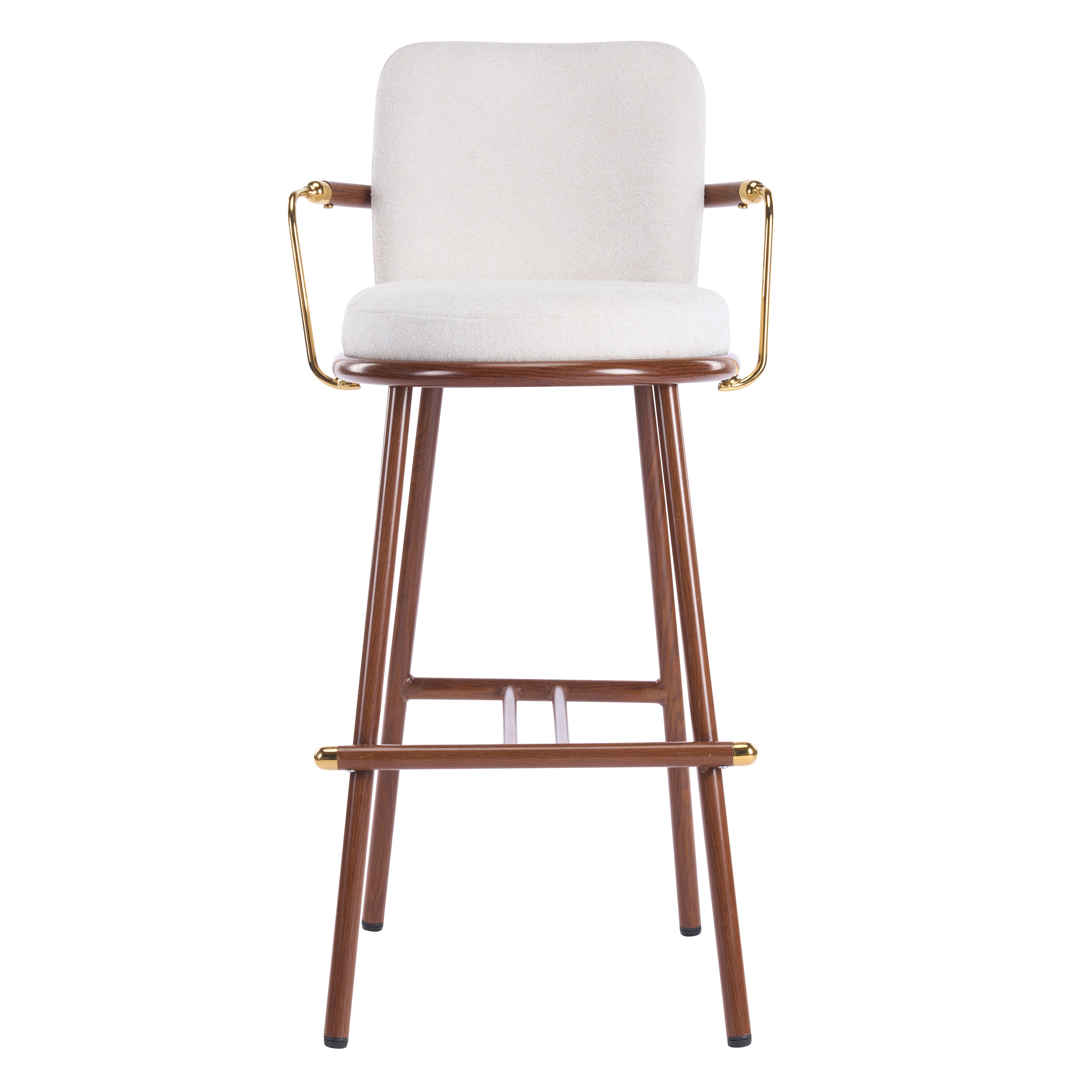 Chaya Indoor Upholstered Bar Stool with Metal Frame
