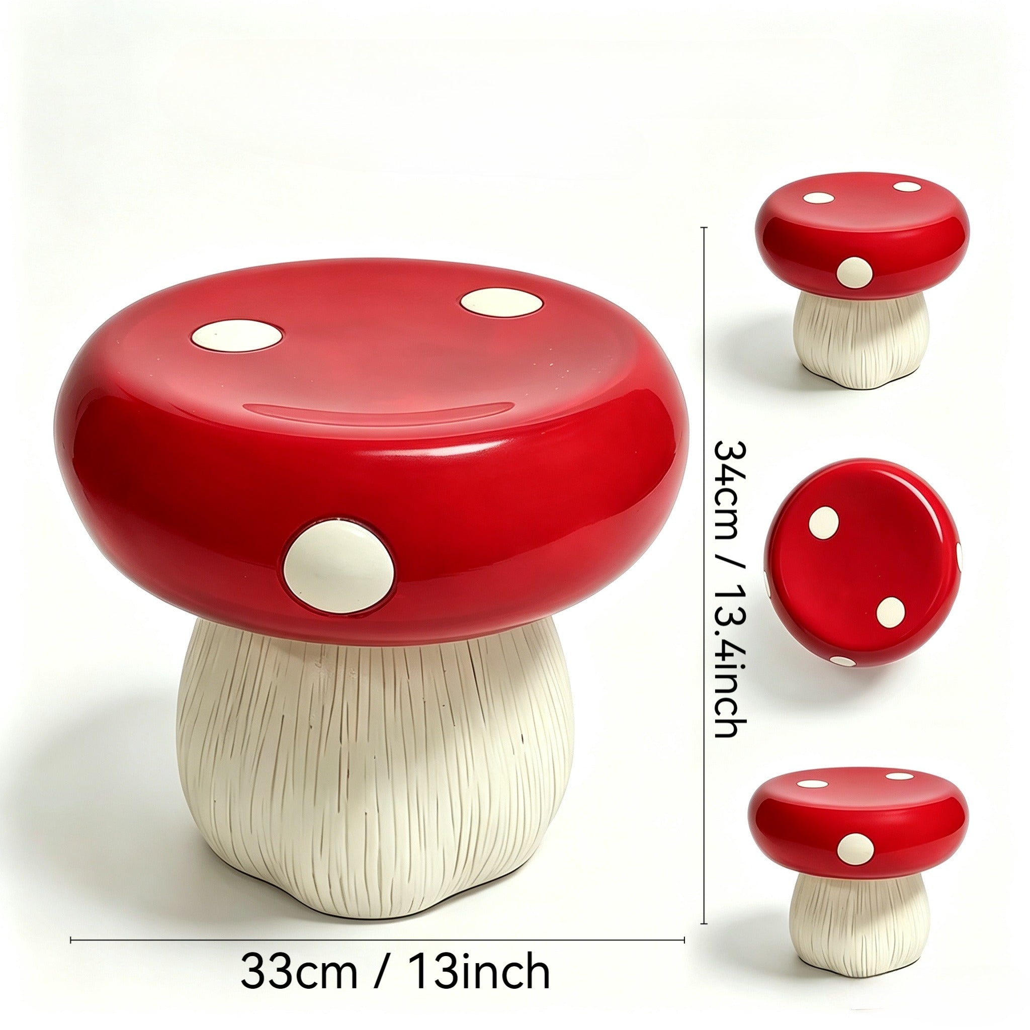 Oversized Mushroom Statue Stool