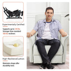 Manual Rocker Recliner Chair for Adults - PU Light Gray