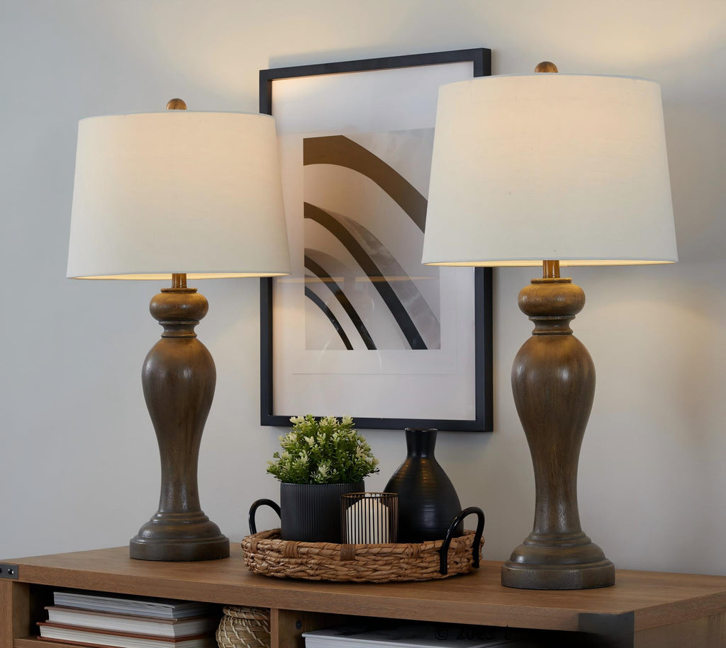 Peppa 31" Contemporary Polyresin Table Lamp in Opal