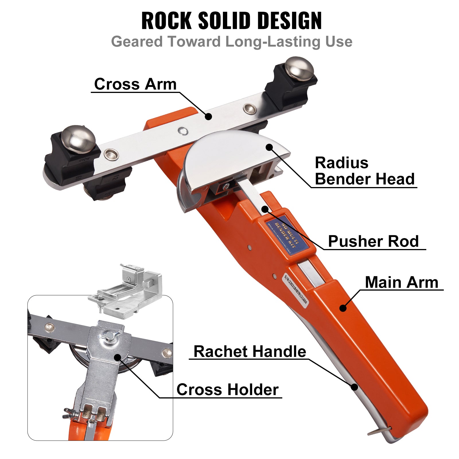 VEVOR Ratcheting Tube Bender, 1/4"-7/8" O.D.