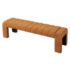 63-Inch Modern Minimalist Multi-Functional Boucle Bench - Orange