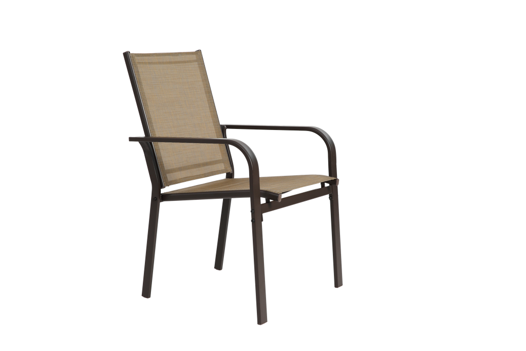 7 Pieces Patio Dining Set with Rectangular Table and 6 Stackable Chairs