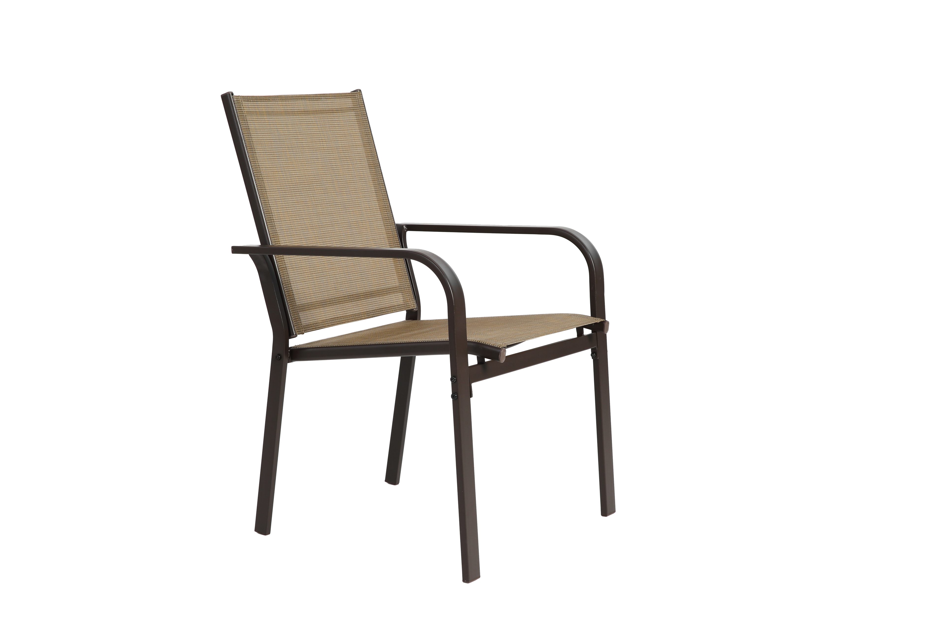 7 Pieces Patio Dining Set with Rectangular Table and 6 Stackable Chairs