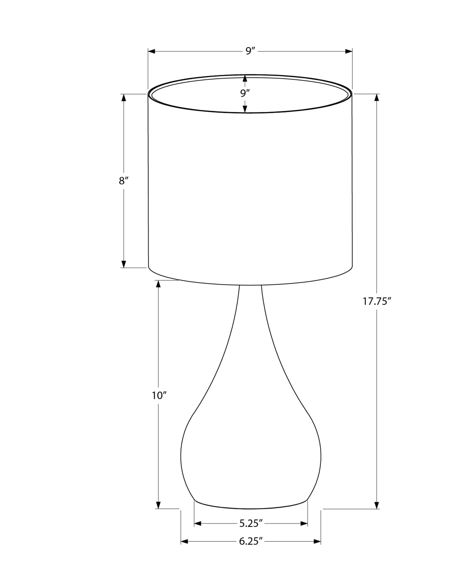 Set Of 2, 18"h Table Lamp