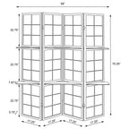 Tan and Cappuccino 4-Panel Folding Screen