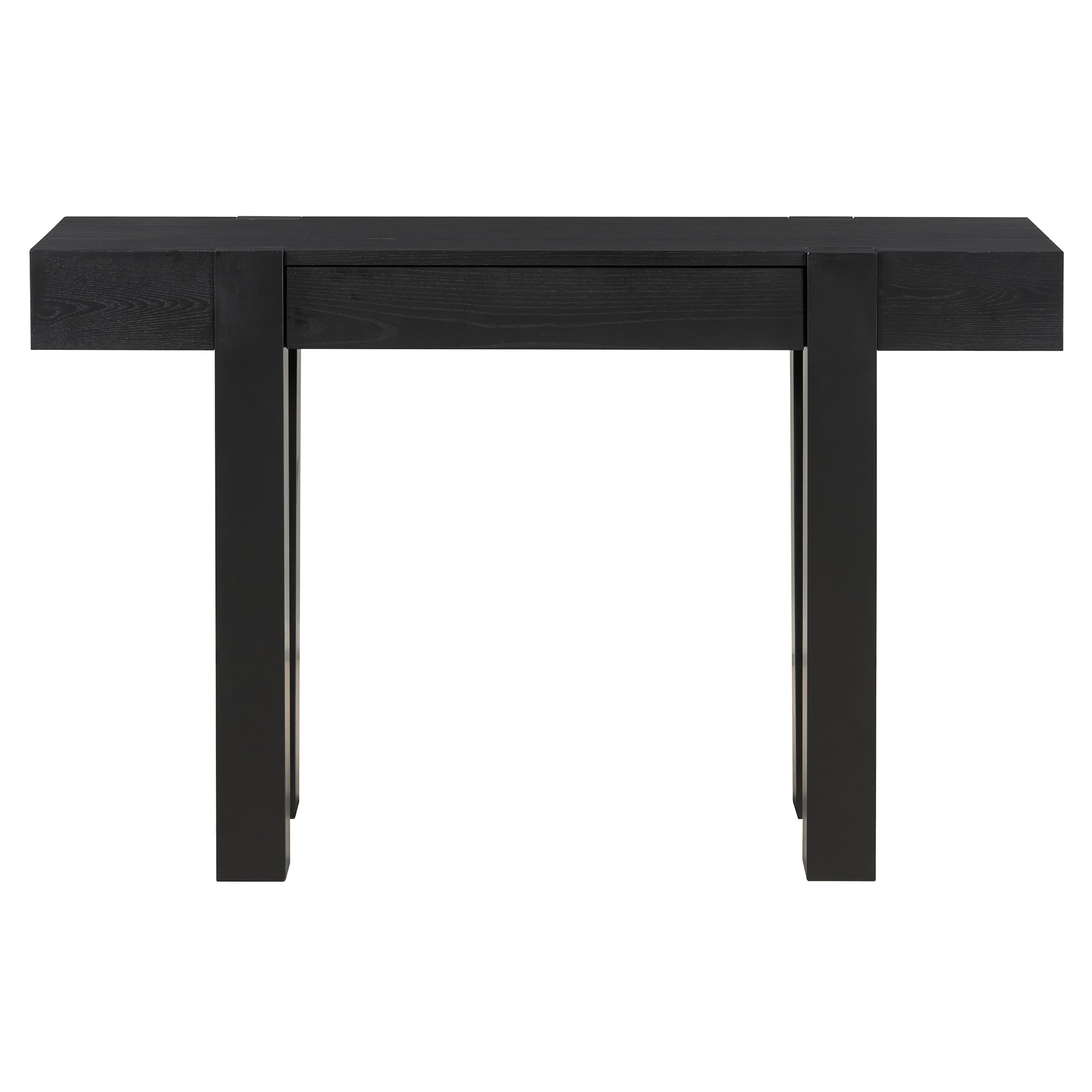 TREXM Rustic Minimalist Console Table with Hidden Drawer