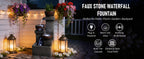 Outdoor Water Fountain Tiered Cascading Jar Waterfall