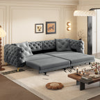 3-in-1 Convertible Sleeper Sofa with Movable Ottoman