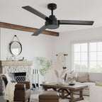 52" Outdoor Ceiling Fan Without Light - 3 ABS Blades