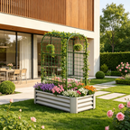 2-in-1 Raised Garden Bed with Trellis