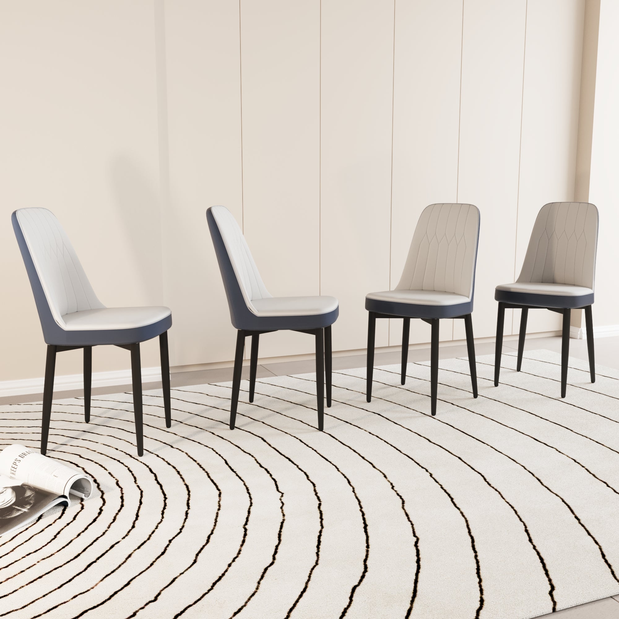 Set of 4 Modern Dining Chairs