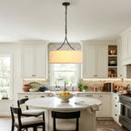 Modern 3-Light Fabric Pendant Light