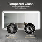 60X28 Inch LED Bathroom Mirror