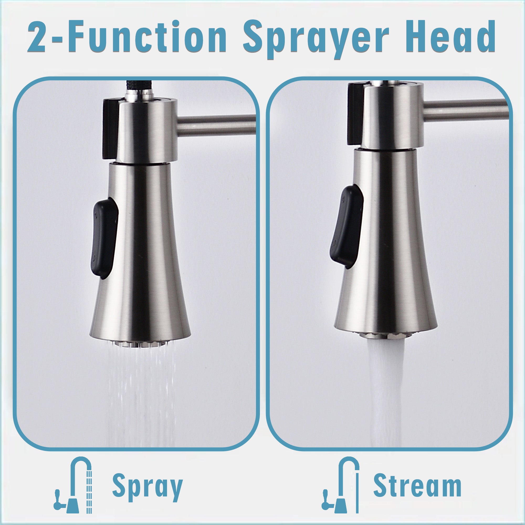 Brushed Nickel Single Handle Kitchen Faucet