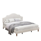 King Size Bed Frame with Adjustable Headboard