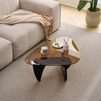 Small Farmhouse Coffee Table Mid-Century Modern Wood Center Table for Living Room