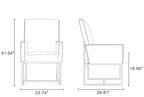 Element Metal Velvet Dining Chair