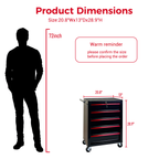 Rolling Metal Tool Chest with 5 Drawers