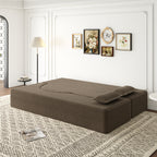 Modern Floor Sofa with 2 Pillows - Convertible Plush Couch