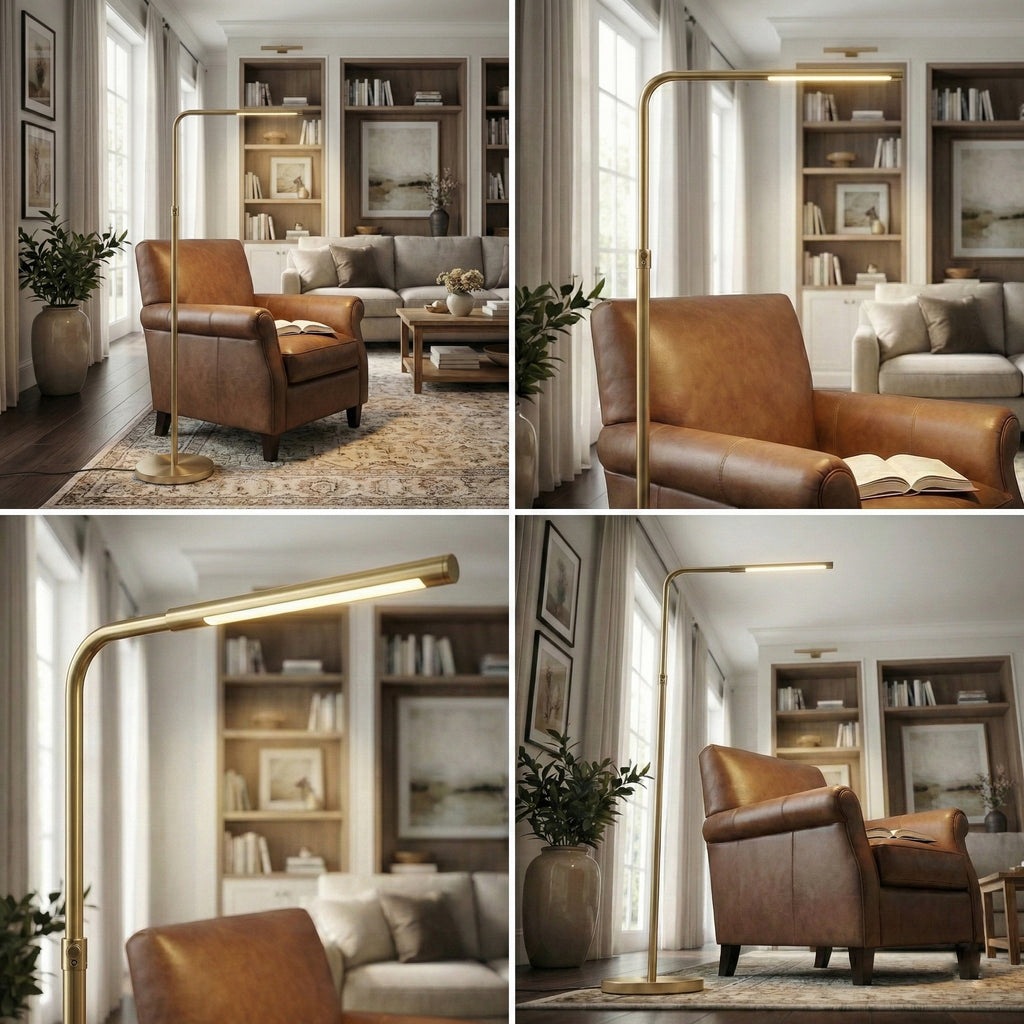 Verve Brassed Gold Floor Lamp