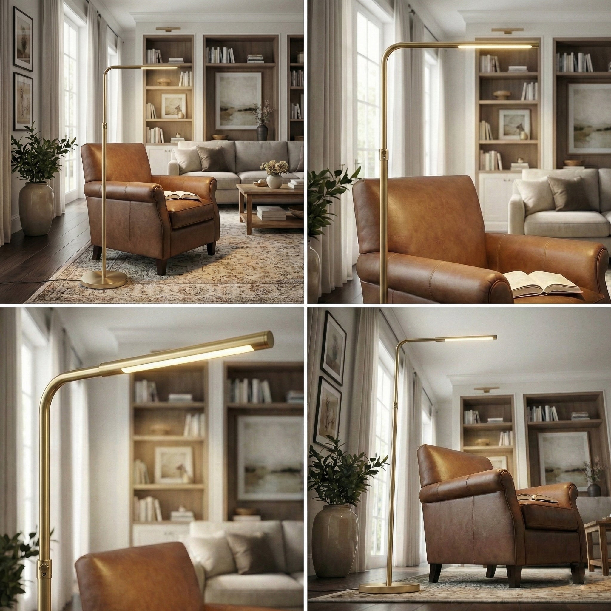 Verve Brassed Gold Floor Lamp